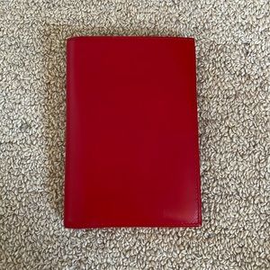 Levenger red leather international travel wallet